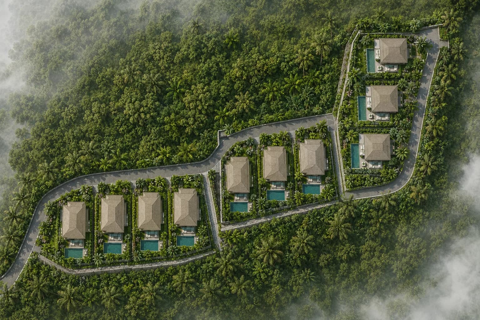 Tegallinggah Hills masterplan — Villa Bobby